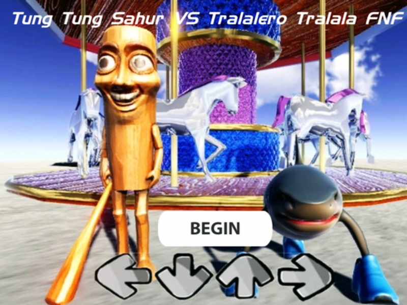 Mchezo Tung Tung Sahur vs Tralalero Tralala fnf online