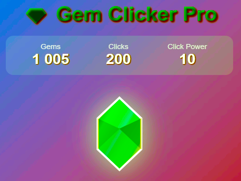 Mchezo Gem Clicker Pro online