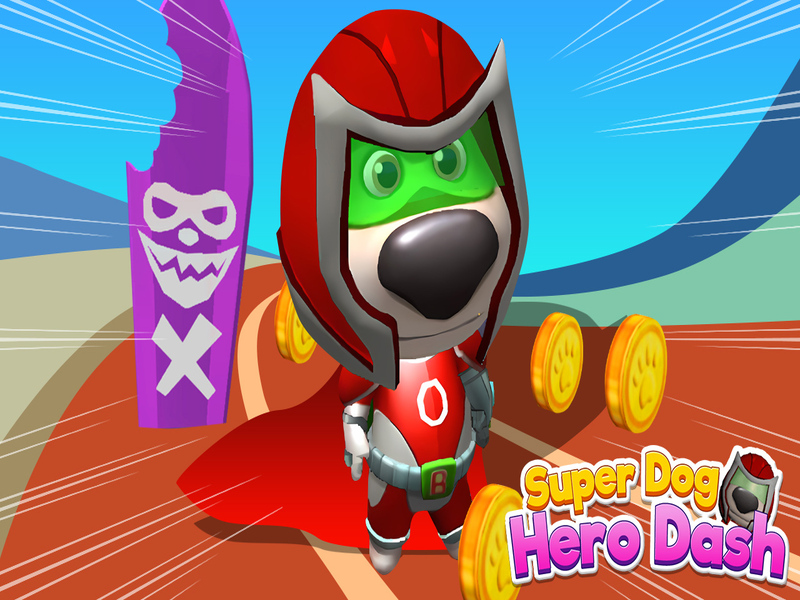 Mchezo Super mbwa shujaa dash online