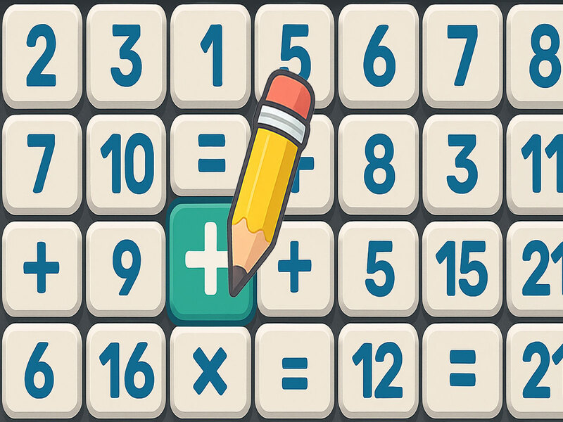 Mchezo Math Crossword Puzzle Genius Toleo online