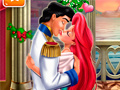 Mchezo Kiss ya Princess Mermaid chini ya Mistletoe online
