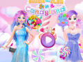 Mchezo Barbie na Elsa katika Candyland online