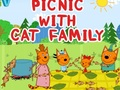 Mchezo Picknick med kattfamiljen online