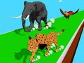 Mchezo Mbio za Mabadiliko ya Wanyama 3D online