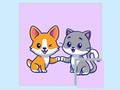 Mchezo Puzzle za Paka na Mbwa online