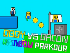 Mchezo Obby dhidi ya Bacon Rainbow Parkour online