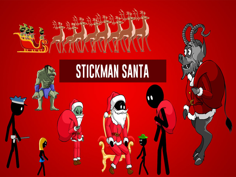 Mchezo Stickman Santa online