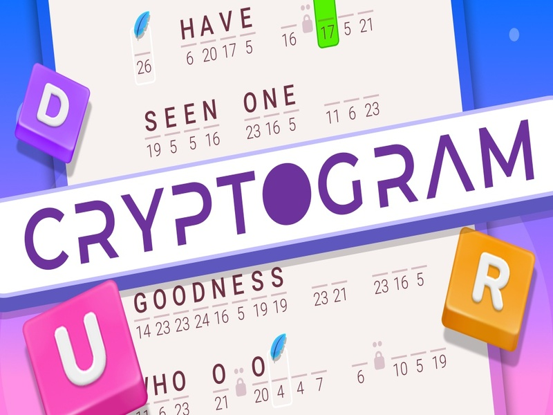 Mchezo Cryptogram: neno la ubongo wa neno online