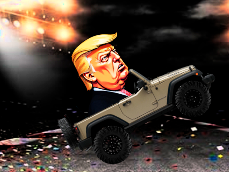 Mchezo Changamoto ya Trump Wheelie online