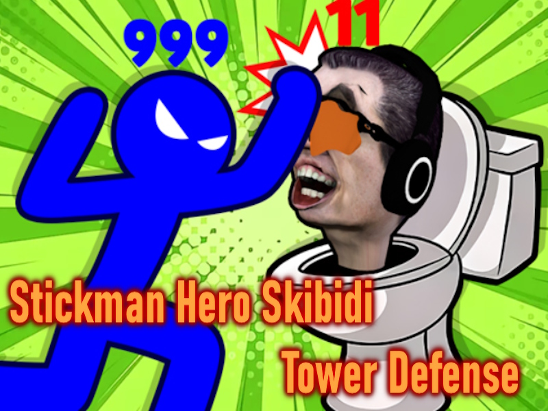 Mchezo Stickman shujaa Skibidi Mnara wa Ulinzi online