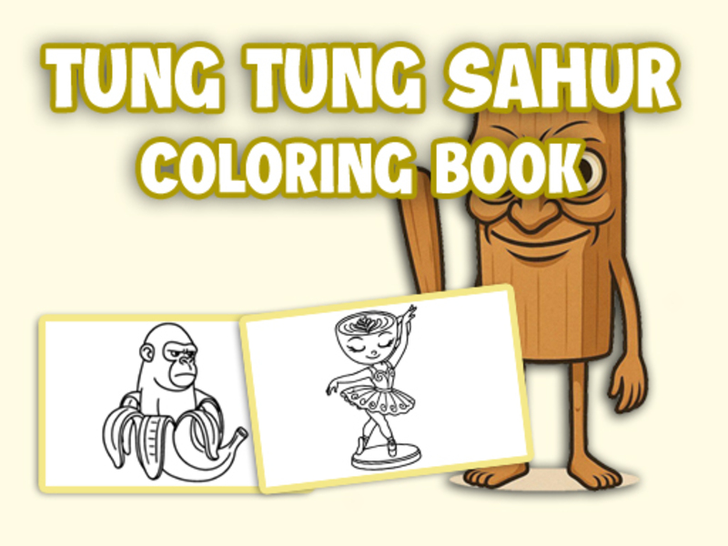 Mchezo Kitabu cha Coloring cha Tung Tung Sahur online