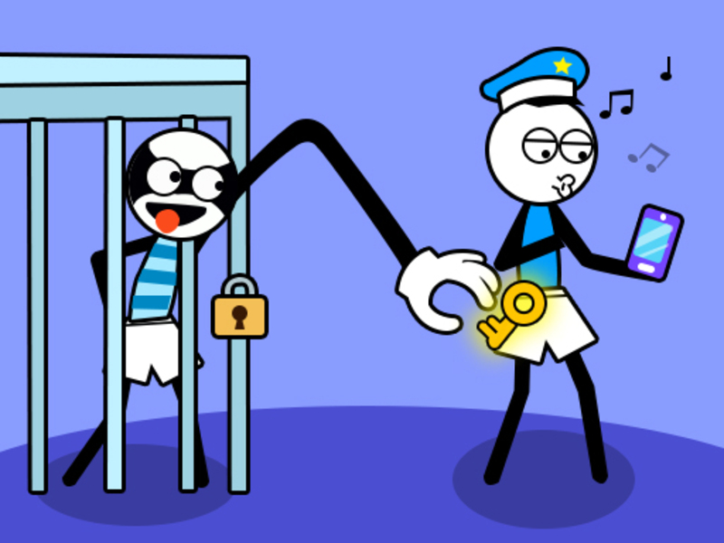 Mchezo Stickman troll mwizi wa mwizi online