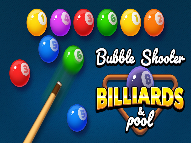 Mchezo Bubble risasi billiards & dimbwi online