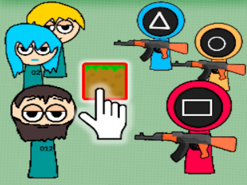Mchezo Mchezo wa Sandbox squid Unda changamoto online